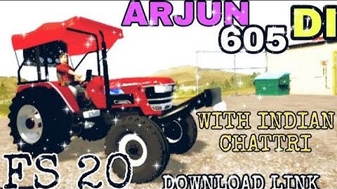 mahindra arjun 605 with indian chattri mod in FS 20 with download link 👇👇👇👇👇👇👇👇👇