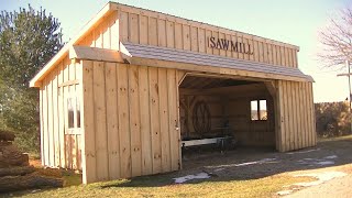 SawMill Shed Walk Through Tour and How It Was Built with Woodland Mills HM130