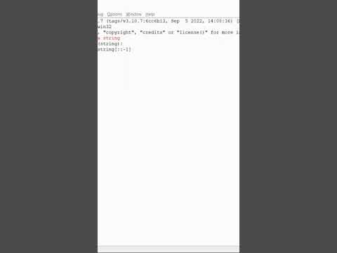 Reversing a string