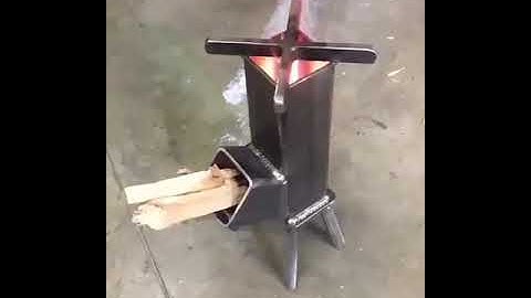 Tự chế bếp củi siêu nhỏ gọn, tiện dụng