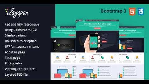 Preview Layapan bootstrap flat and responsive landingpage