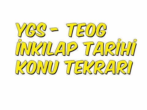 YGS-TEOG İNKILAP TARİHİ KONU TEKRARI