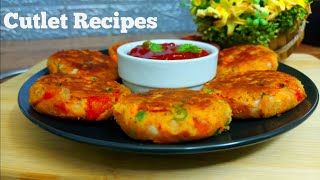 Bread Cutlet (With Mixed Veggies)/Easy Quick Snacks  Recipe/Instant Snacks Recipe/Evening Snacks