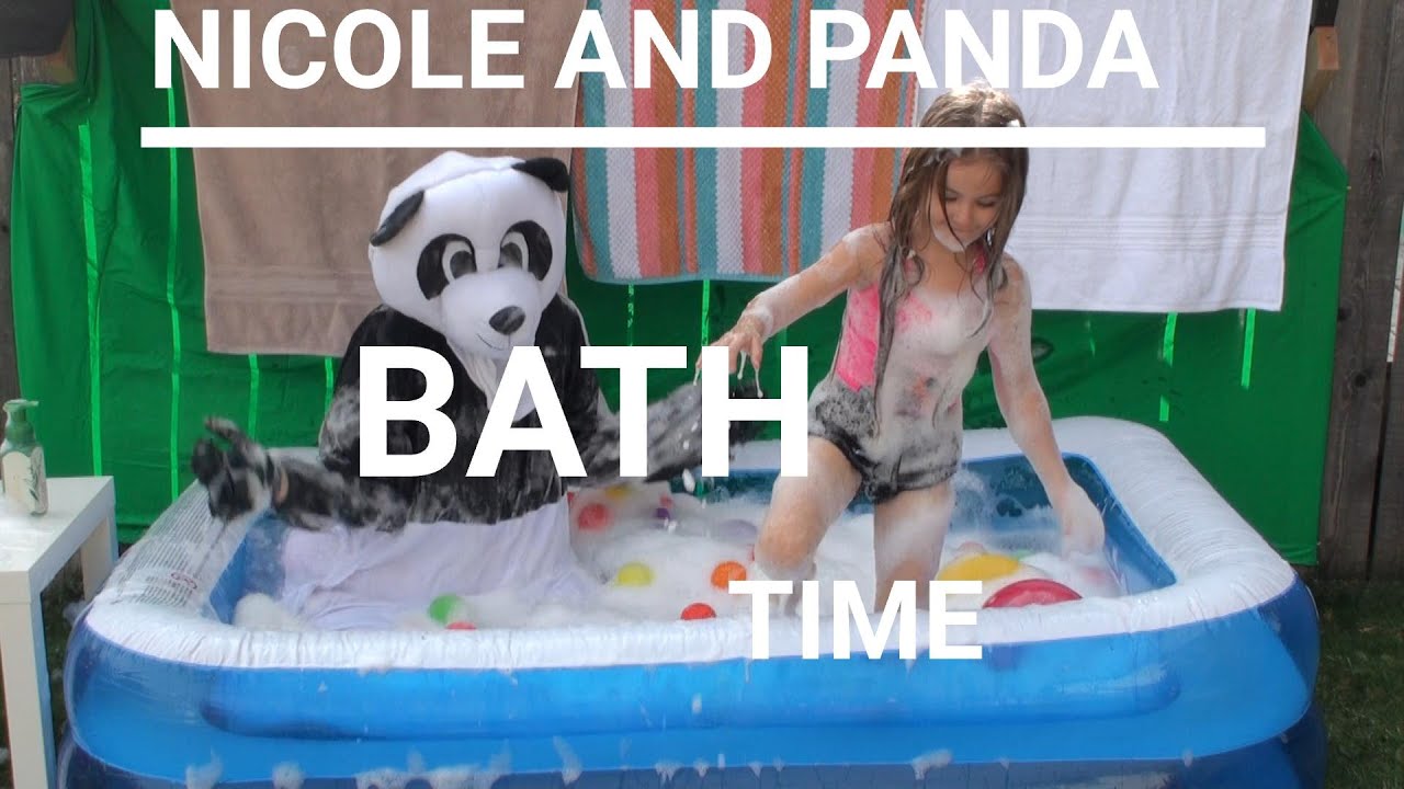 Bath time with Nicole and Panda. - YouTube
