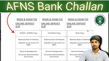 How to Download AFNS Challan Form? | How to Check AFNS Roll Number Slip?