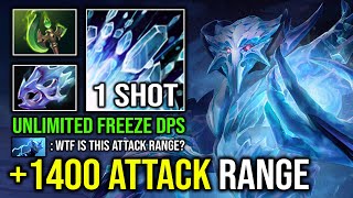 WTF 1400 Attack Range Parasma + Moon Shard Brutal Right Click Unlimited Freeze Mid AA Dota 2