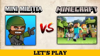 Minecraft vs Mini Militia | Let's play Minecraft PE | Minecraft in Android screenshot 5