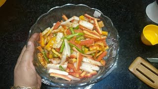 gajar mooli ka bina tel ka swadisht achaar