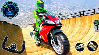 Impossible Mega Ramp Bike Racing Simulator 3D - Extreme Motocross Dirt Bike Racer - Android Gameplay screenshot 5