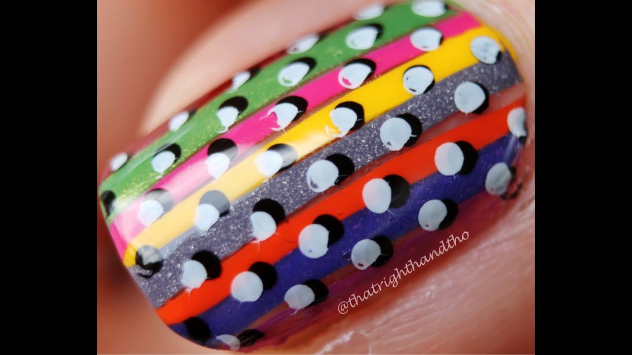 1. Dots and Stripes Nail Art Tutorial - wide 6