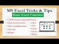 10 Most Important Excel Formula  || Sum, Average, Count, Max, Min, Large, Small, Rank
