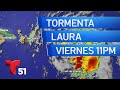 Tormenta tropical Laura: boletín del viernes a las 11pm