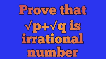 Real Numbers Exercise 1.4//Prove that√P+√q is irrational//CBSE//NCERT//