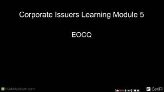 Module 05 | Chapter 05 | Corporate Issuers: Capital Investments & Allocation | V05 EOC Practice