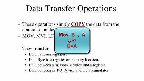 Part1   8085 Instruction Set Computer architecture  In arabic
