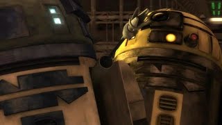 R2D2 vs R3S6 Goldie [4K HDR]  Star Wars: The Clone Wars