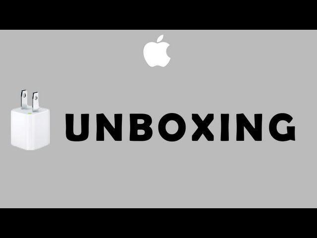 Apple 5w USB power adapter unboxing