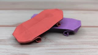HOW TO MAKE AN EASY ORIGAMI SKATE BOARD?/ ORIGAMI FOR KIDS