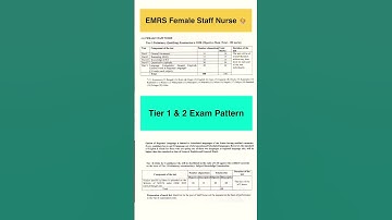 EMRS Female Staff Nurse 👩‍⚕️ Tier 1 & 2 Exam Pattern #emrs #emrsrecruitment