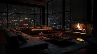 Rain and Cozy Fireplace Ambience for a Deeply Relaxing Night’s Sleep 💤⛈️