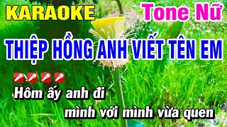 Karaoke Thiệp Hồng Anh Viết Tên Em Tone Nữ Nhạc Sống | Hoài Phong Organ