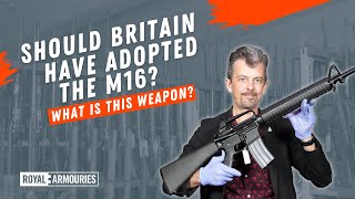 The British service M16A2 assault rifle with firearms and weapons expert Jonathan Ferguson
