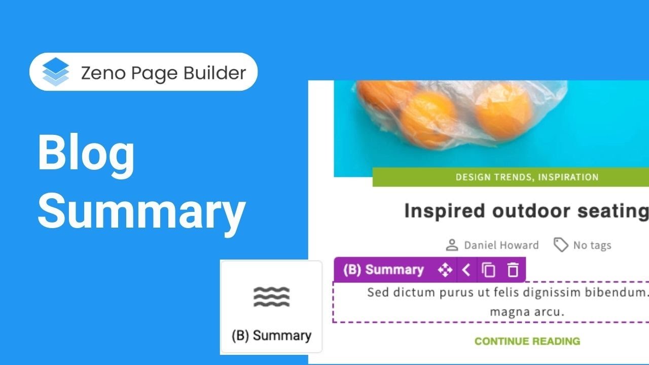 How to Use Blog Summary Element | Zeno Page Builder Tutorial - YouTube