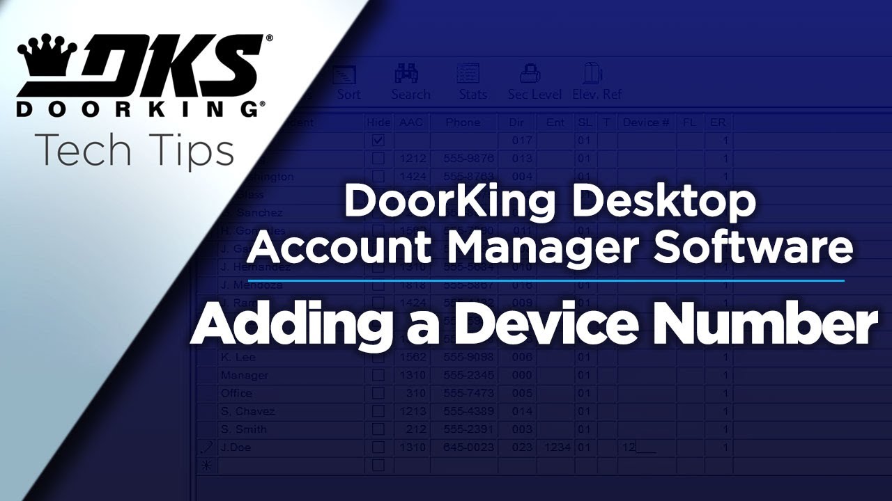DKS Tech Tips DoorKing 32 Remote Account Manager Software Adding A 