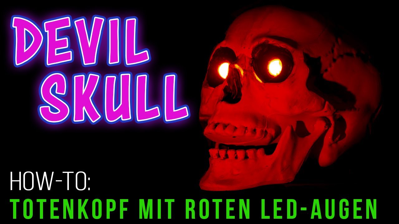 Wie baue ich einen DIY Outdoor Halloween Totenschädel mit roten