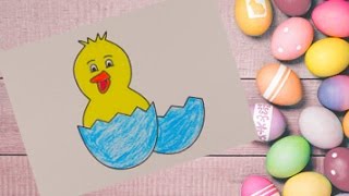 Easter Chick coloring pages for kids Easter Eggs colouring and painting pages