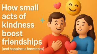 How Small acts of Kindness boost Friendships (and happiness hormones)