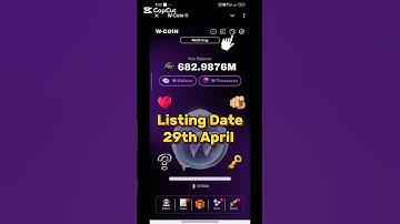 W Coin Listing Date Announced! 📅 | W Coin New Update 🔥 | W Coin Airdrop Listing Date | #Shorts