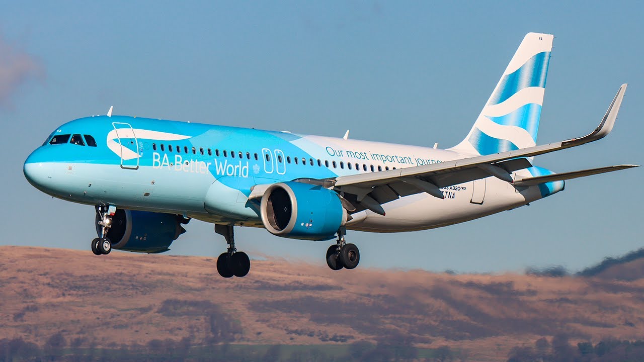 British Airways BA Better World Livery A320 GTTNA Arrival, Taxi