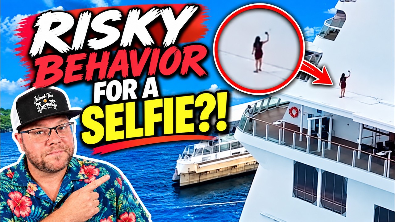 Bad Cruise Passenger Behavior: Passenger Climbs Balcony Railing & Risks LIFE for a SELFIE!