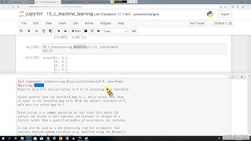 Python for Finance 55. Statistics-12: 特徵轉換與訓練/測試資料分割 (recorded on 20190811)