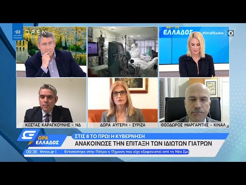 Αντιπαράθεση για την επιστράτευση ιδιωτών γιατρών από την κυβέρνηση | Ώρα Ελλάδος 22/3/2021