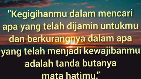 HIKMAH 5 Tanda Buta Mata Hati