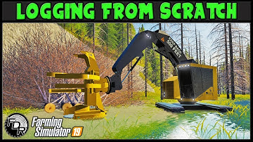 Tiger In The Swamp! - Logging From Scratch 156 - Farming Simulator 2019 - FDR Logging