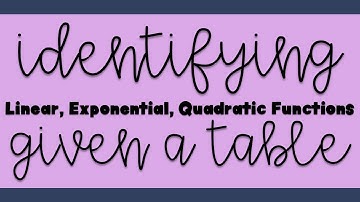 Identifying Functions from Tables