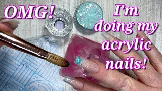 REAL TIME & ASMR ACRYLIC NAILS USING EMMA LOUISE NAIL SYSTEM