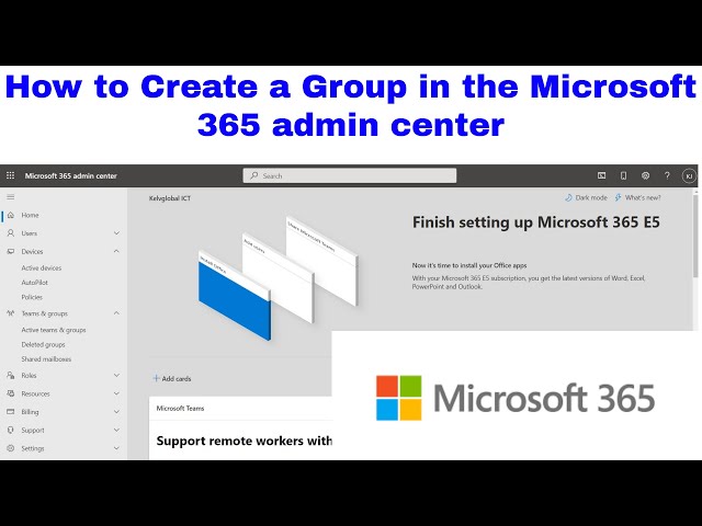 This video explains how to create a group in Microsoft Office 365