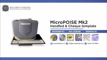 MicroPOISE™ Mk2 Handfed & Cheque template
