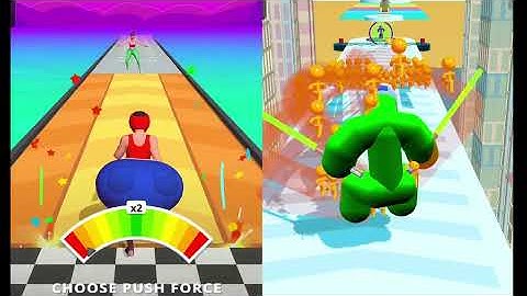 Twerk race Vs Tall Man Run MAX LEVELS UNLOCKED Gameplay Android,ios