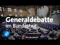 Bundestag mit Generaldebatte zum Bundeshaushalt