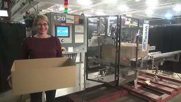 Wexxar Automatic Case Erector Bottom Taper Demonstration