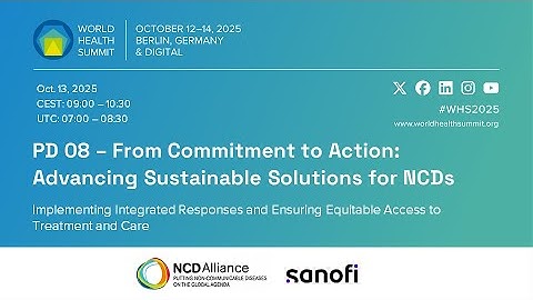 From Commitment to Action: Advancing Sustainable Solutions for NCDs | PD 08