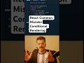 Common React Mistake : Conditional Rendering #coding #javascript #react #reactcontent