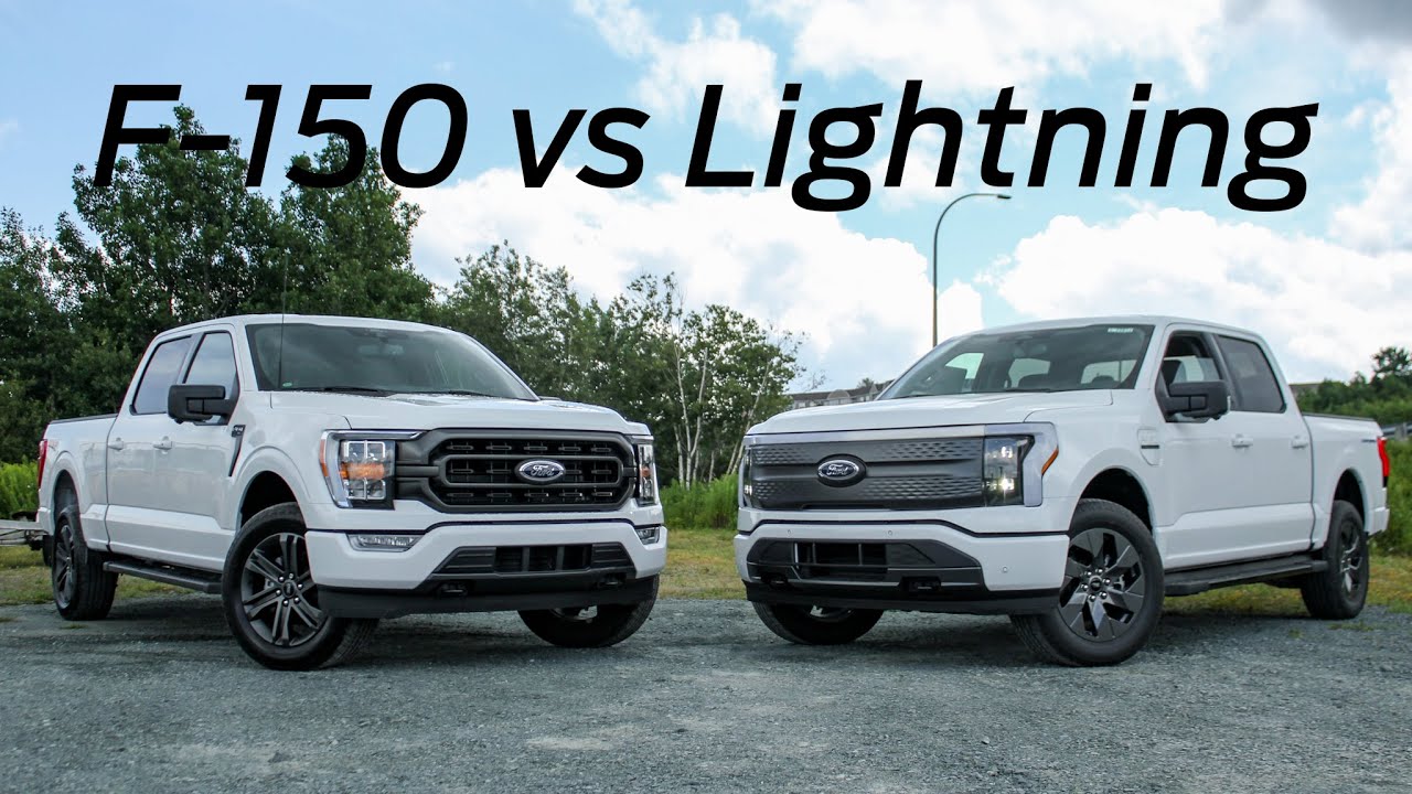 2022 F150 Lightning vs. Ford F150 Side By Side Comparison YouTube