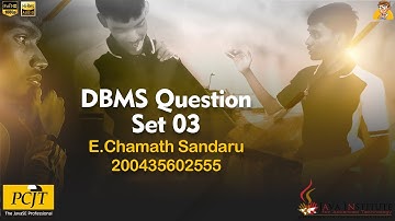 Question Set 03 | Database Management System | Java Institute | Chamath Sandaru