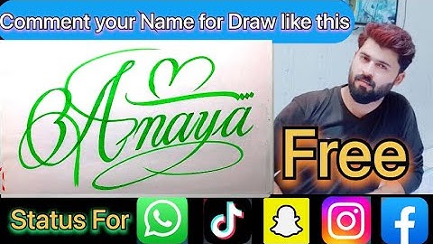 Anaya Name Signature Calligraphy Status | How to Cursive write with cut Marker #anaya